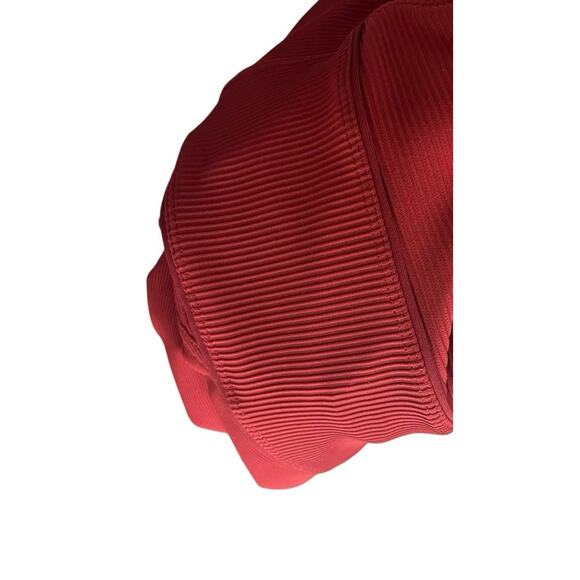 Lululemon Athletica Women's Daily Lineup 7/8 Red Ribbed 12 Legging Tight Gym - Picture 9 of 11